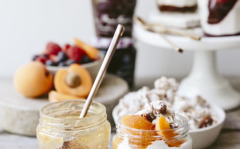 Mousse ultra légère à la tartinade et bouchées croquantes aux amandes