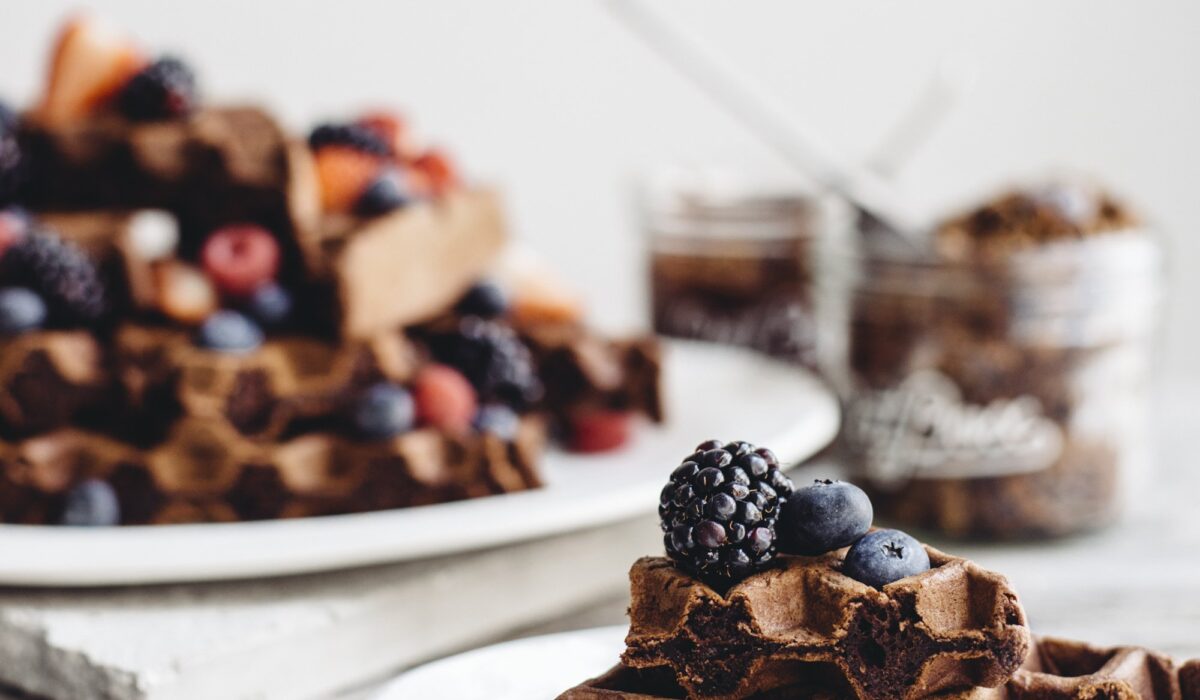 Gaufres au chocolat service