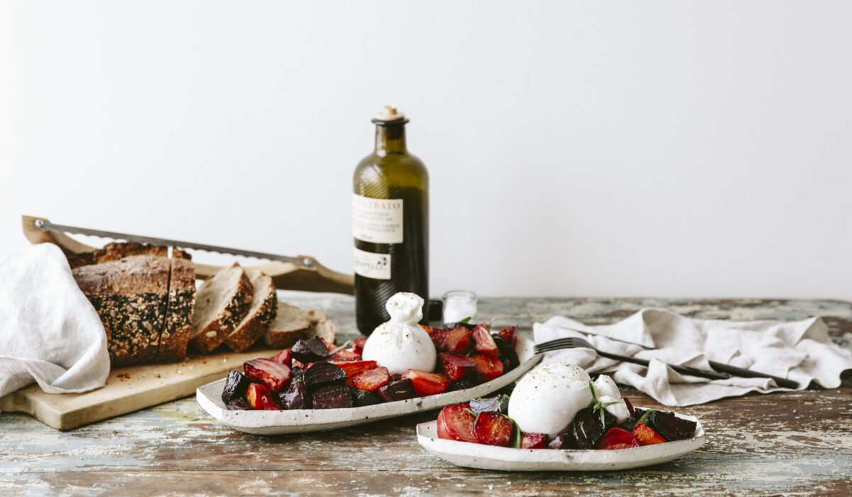 Salade de betteraves roties et burrata