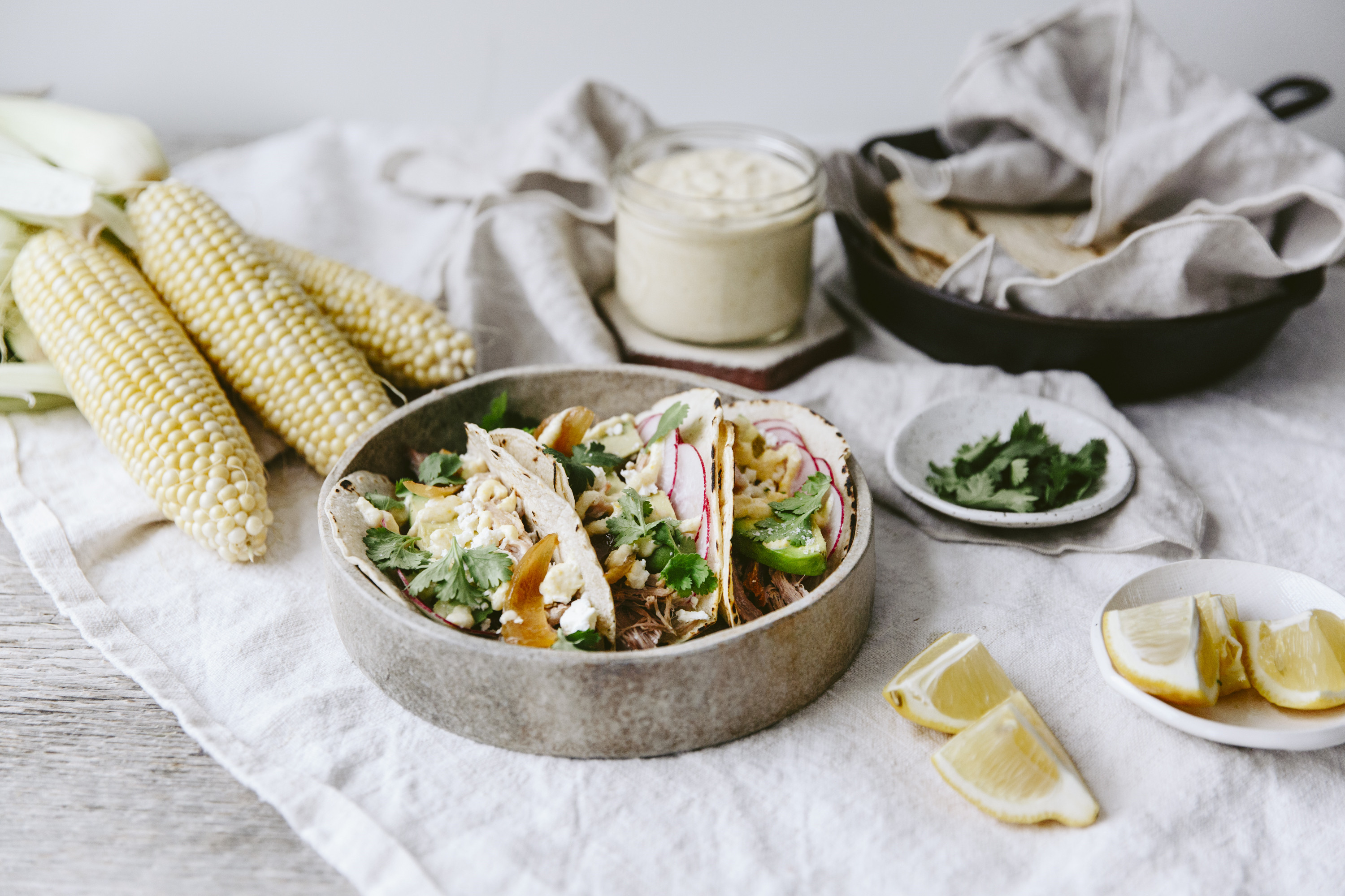 Tacos au porc effiloché