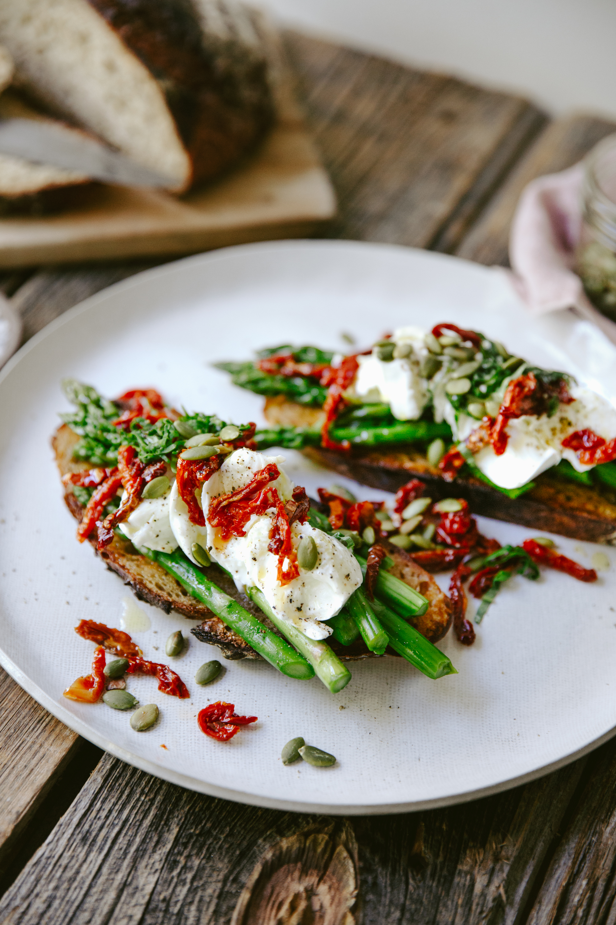 Toasts aux asperges