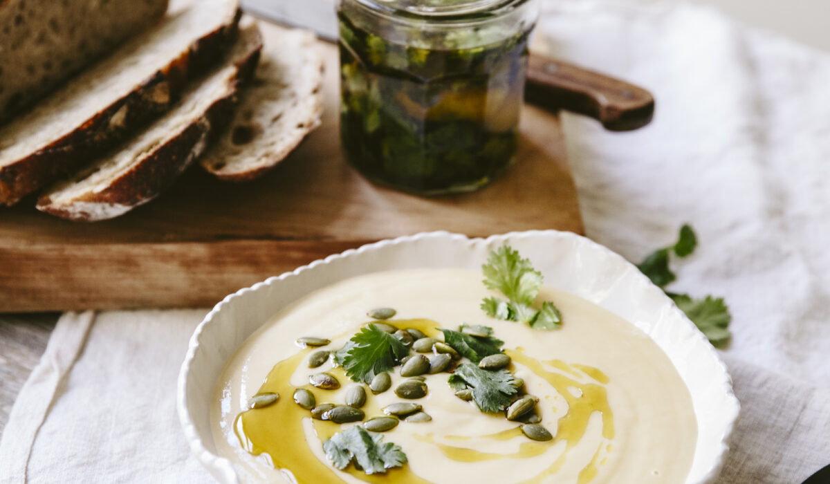 Potage poire poireaux
