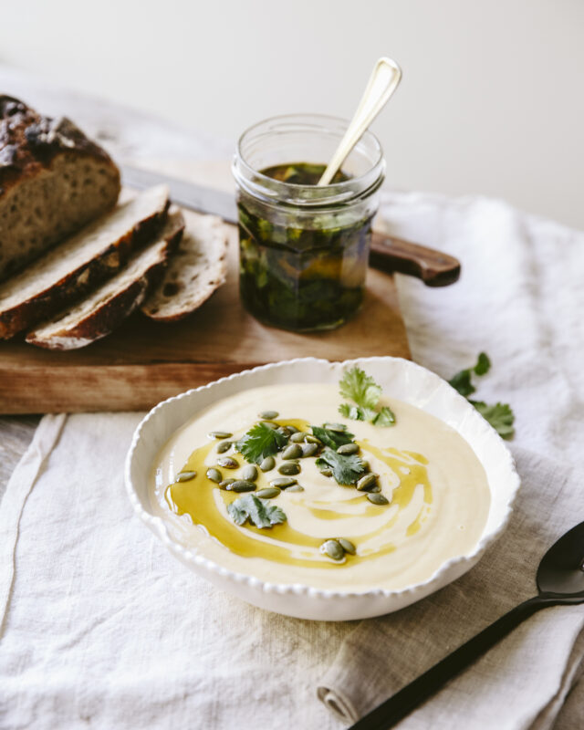 Potage poire poireaux